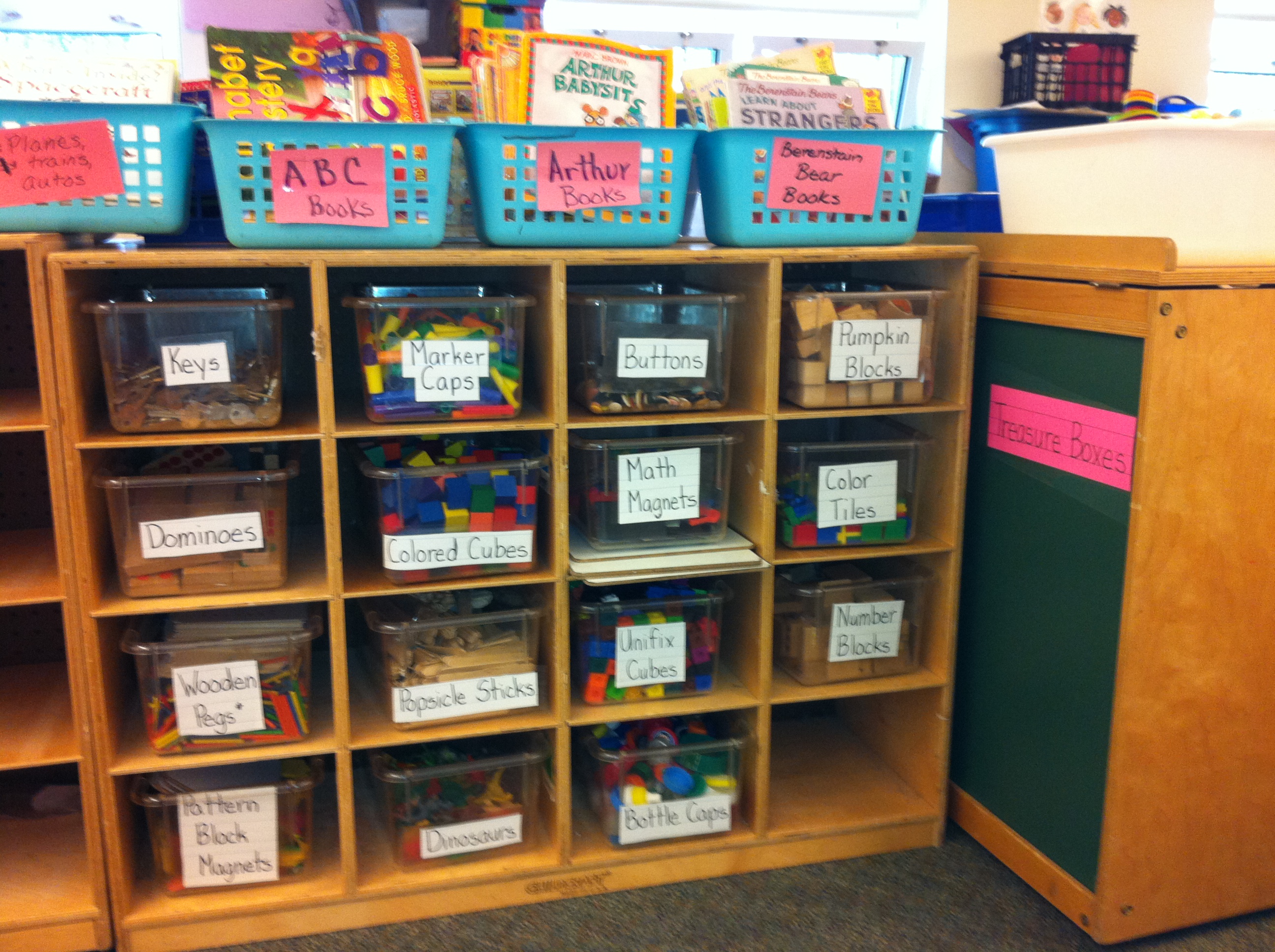 kindergarten shelves